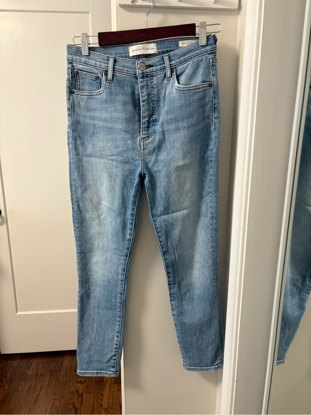 Denim Forum Women's Light Blue High-Rise Skinny Jeans size 28